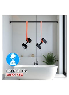 Generic 4Pack Shower Rod Holder, Upgrade Adhesive Curtain Rod Holder, Tension No Drill Curtain Rod Bracket, Heat Resistant, Waterproof, Shower Curtain Rod not Included  - Image 5