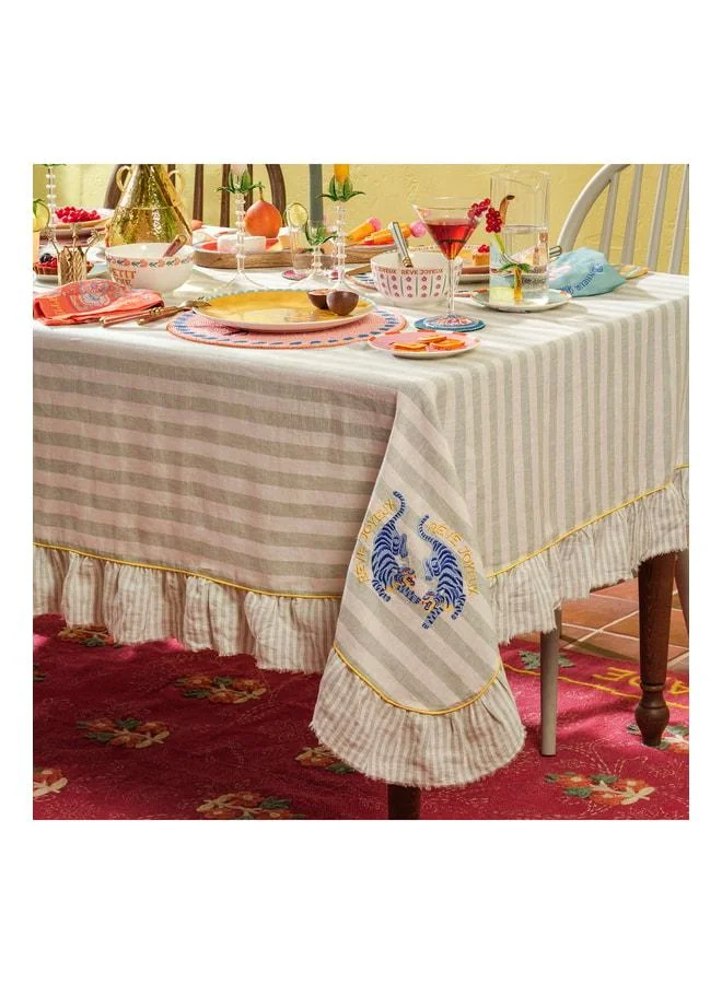 زا زا زو مفرش طاولة نيلوفر الأخضر 145×220 سم.