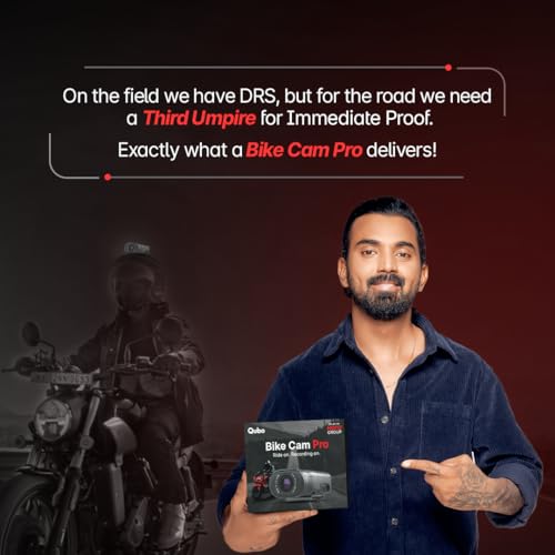 Qubo by Hero Group Smart Bike Cam Pro | 2K Resolution 3MP 1296p | 2000 mAh | 124 Degree Wide Angle | Night Vision | for Motorcycles, Bicycles | Proof on Demand | Record Your Rides | (Bike Cam) - Image 3