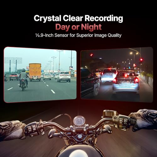Qubo by Hero Group Smart Bike Cam Pro | 2K Resolution 3MP 1296p | 2000 mAh | 124 Degree Wide Angle | Night Vision | for Motorcycles, Bicycles | Proof on Demand | Record Your Rides | (Bike Cam) - Image 4
