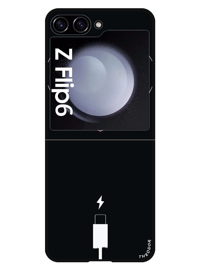 Theodor Protective Case Anti Scratch Shock Proof Bumper Cover For Samsung Galaxy Z Flip 6 Heart Battery Low - Image 1