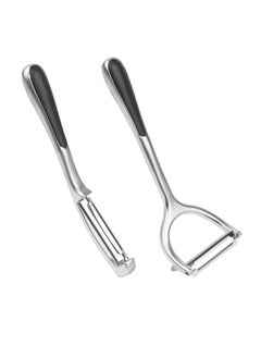 Vegetable Potato Fruit Peeler, Stainless Steel Sharp Durable Blade Kitchen Peeler for Peeling Potatoes, Carrots, Apples, Vegetables, Salad, Noodles (Set of 2)