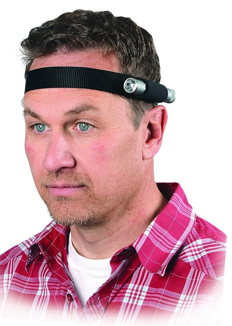 Nite Ize Headband Flashlight Holder, Fits Most Small Flashlights For Hands-Free Use, Black (NPO-03-01) - Image 1