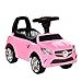 Aosom Kids Ride On Push Car FoottoFloor Walking Sliding Toy Car for Toddler with Working Horn Music Headlights and Storage Pink - Image 2