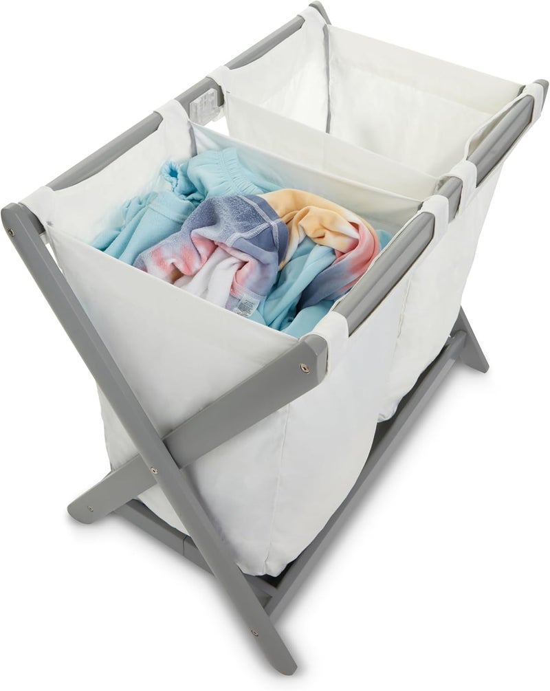 TRENDHUB Bassinet Stand Hamper Insert Compatible with UPPAbaby Bassinet Stands, 2 pack, Dual Compartment and Carry Handles (bassinet stand is not included) - Image 2