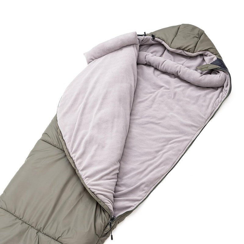 TriPole Zanskar Army Sleeping Bag with Fleece Lining for Cold Weather Trekking and Travelling | 6'2" Height Mummy Shape | Water Repellent | 3 Year Warranty (-15 °C Green) - Image 4