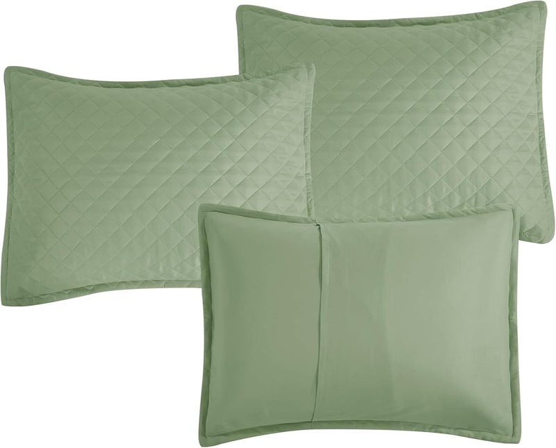 HOMBYS Daybed Cover Sets- Diamond Stitching Daybed Bedding Set, All Season Cozy Bedding with Bedskirt with Shams, Microfiber Filling, 5 Pieces, Sage Green - Image 5