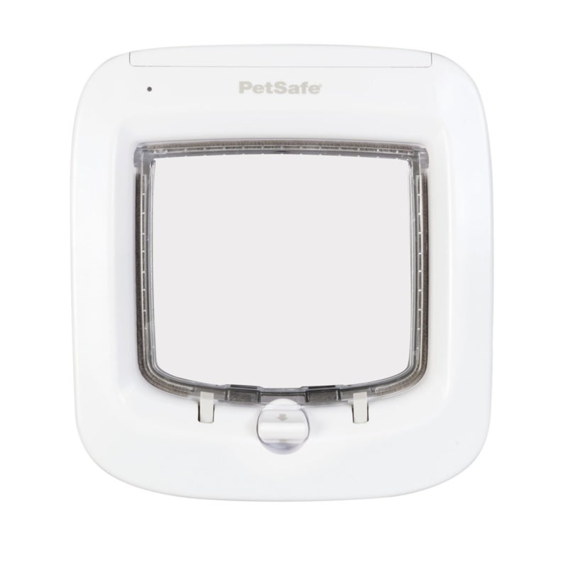 PetSafe Microchip Cat Door, Exterior or Interior Pet Door - Multi-User RFID Access Up to 40 Pets, 4-Way Locking, Weatherproof, DIY Easy Install, Hardware Kit; Privacy for Cat Litter Box or Pet Feeder - Image 1