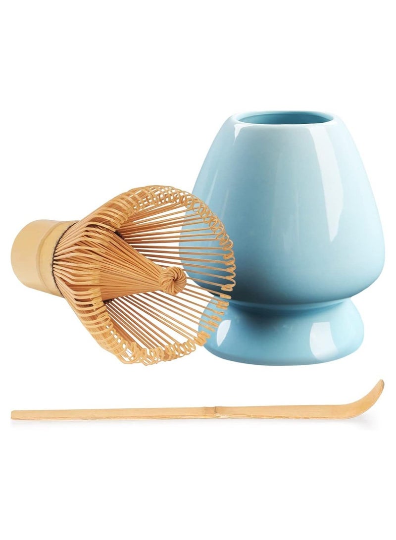 3-Piece Matcha Green Tea Whisk Set Blue  - Image 1