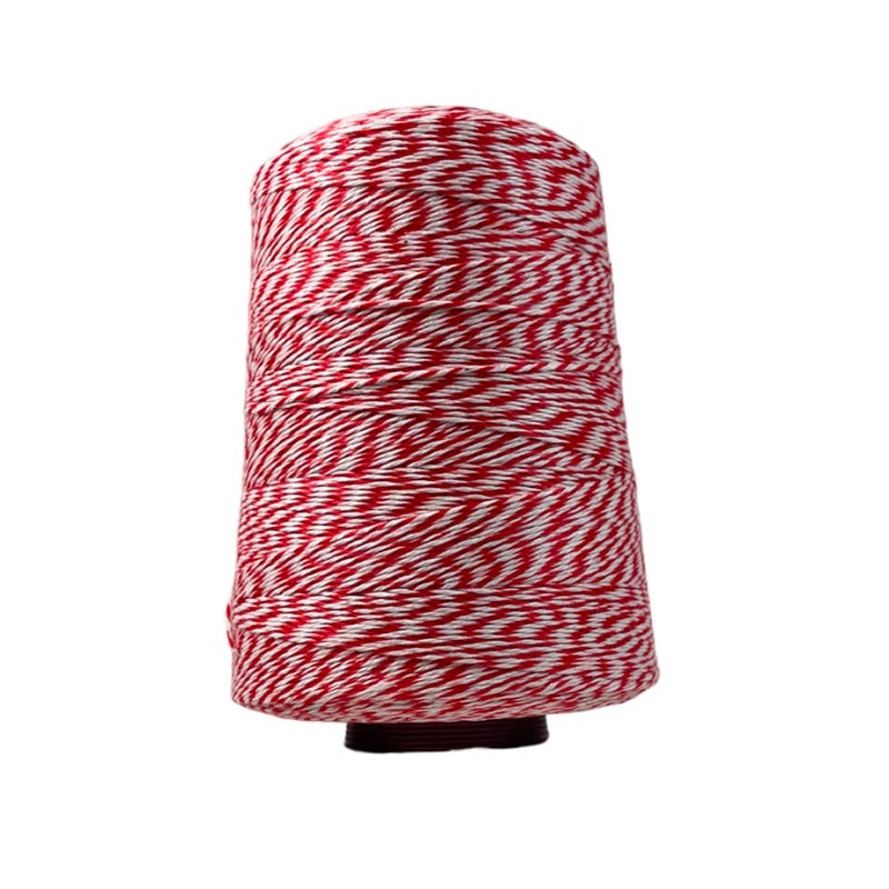 Regency Wraps Baker's Twine Cone, 2046 ft. Colorful String, Cord for Tying Pastry Boxes, Wrapping Baked Goods, Gifts and DIY Crafts, Pack of 1, Red/White - Image 1