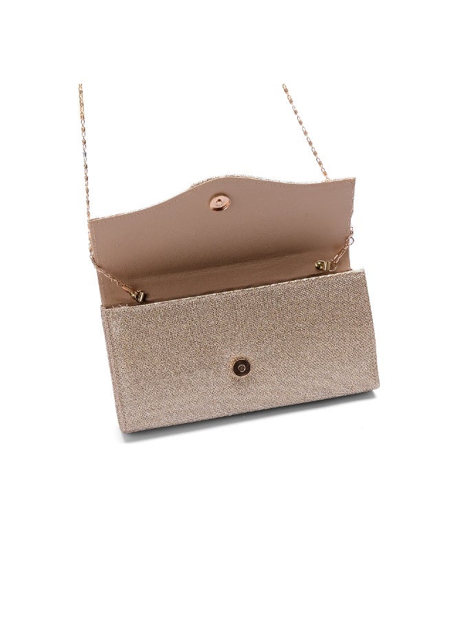 Vbranda - Crystal Evening Clutch Bag with Chain Strap VS-28-GOLD - Image 1