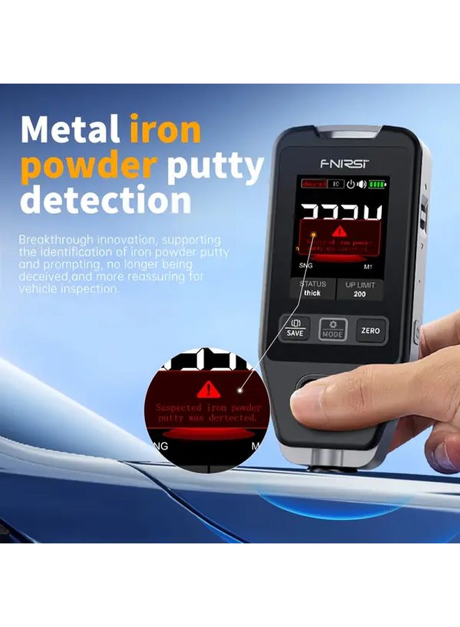 مقياس سماكة الطلاء CTG 20 - ABS - قابل لإعادة الشحن عبر USB - دقة 0.01 مم - مناسب لطلاء السيارات - Image 5