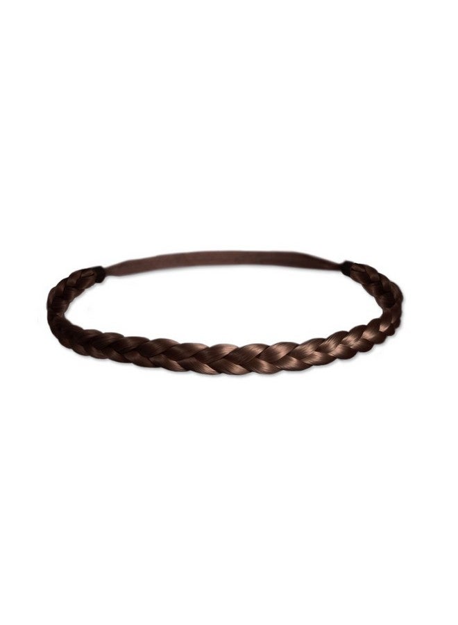 Mia Thick Braidie Braided Headband Made Of Synthetic Wig Hair On An Elastic Rubber Band Hair Accessory For Women Teens Girls Dance Light Brown - Image 2