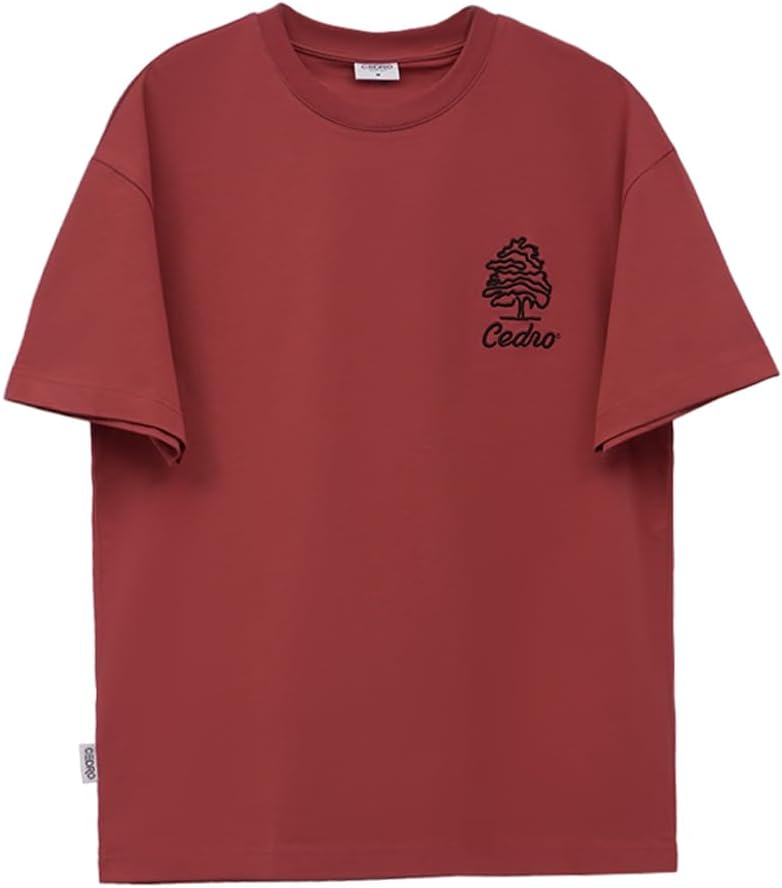 Cedro Oversized Logo Tee in Brownish - 100% Cotton - Image 1