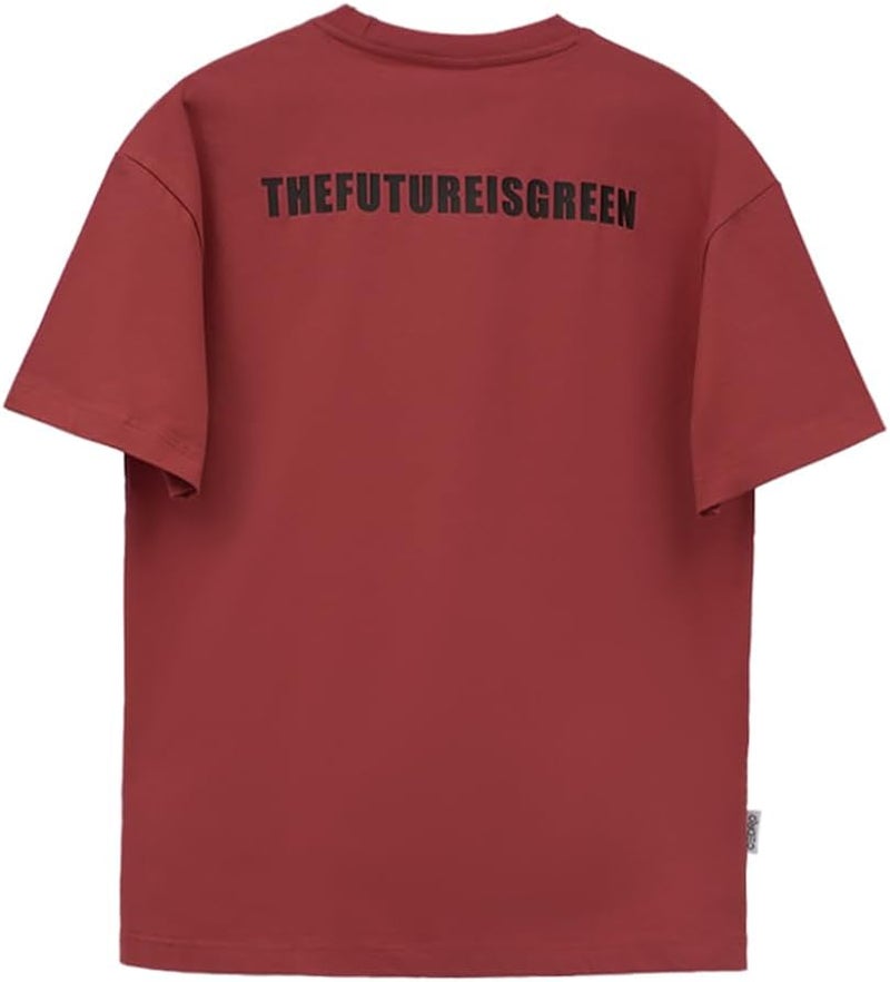 Cedro Oversized Logo Tee in Brownish - 100% Cotton - Image 2