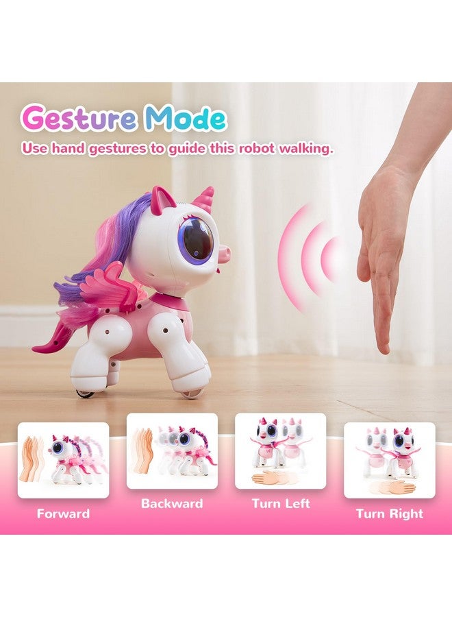 SGILE Kids Toys Rechargeable Rc Robots Remote Control Toy With Autodemonstration Pink - Image 5