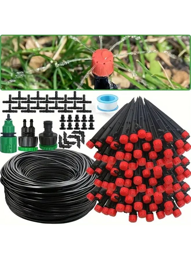 1 4 Inch 590ft Garden Drip Irrigation Kit For Potted Plants Lawn Flowers - Image 1