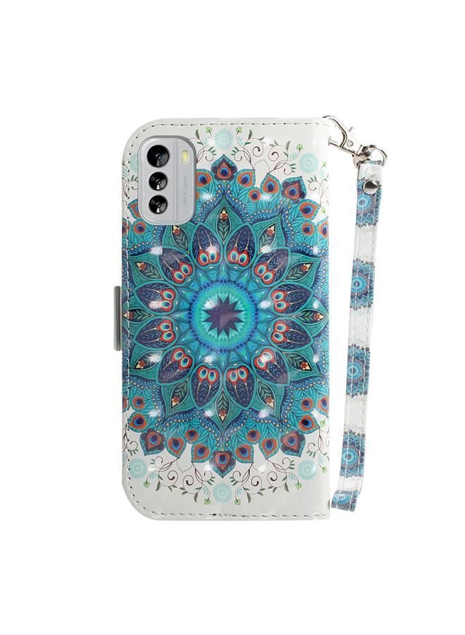 S-TOP Case For Nokia G60 3D Colored Pattern Flip Leather Phone Case - Image 3