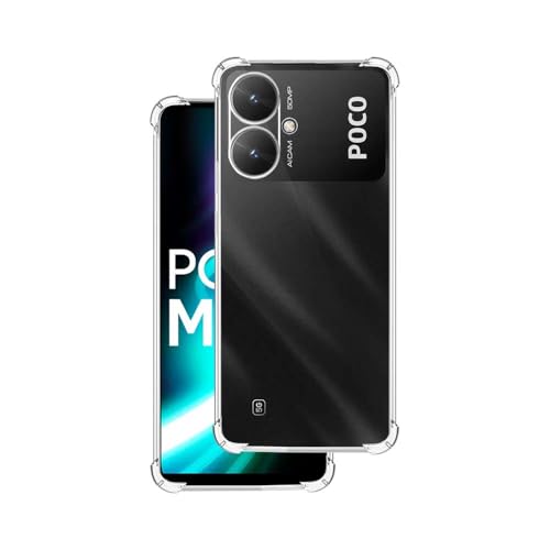 7-Seven 7SEVEN® Back Cover for Poco M6 5G Transparent Mobile Back Case Shock Proof Design Camera Edges Protection Crystal Clear Phone Case Silicon Soft TPU and Flexible Bumper Phone Cover - Image 1