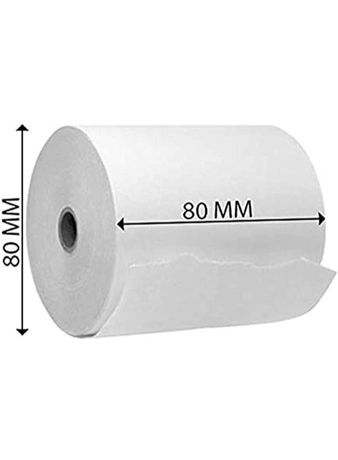 Terabyte Thermal Roll 80×80 Box of 50 Pieces Use in Bill Ticket Printing for POS/Cash Register Receipt, Credit Card Machine, EPOS - Image 1