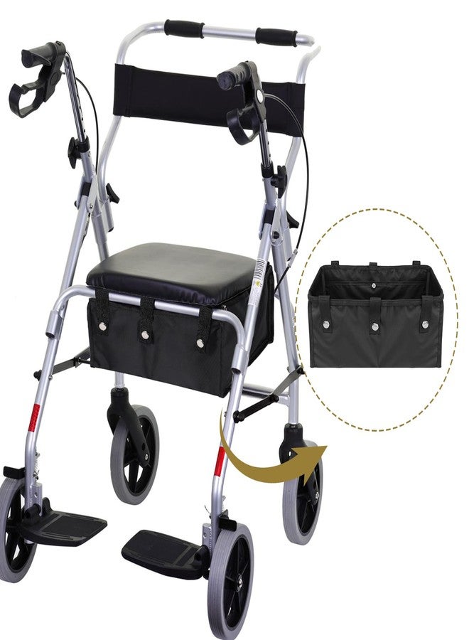 ElevateTech Under Seat Rollator Bags, Four Wheel Rollator Walker Basket Reusable Large Walker Bag Underseat Replacement Medical Basket Walkers Accessories Bags for Seniors Storage Book Essentials - Image 5