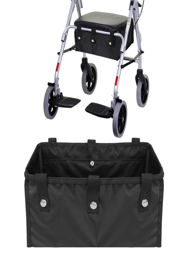 ElevateTech Under Seat Rollator Bags, Four Wheel Rollator Walker Basket Reusable Large Walker Bag Underseat Replacement Medical Basket Walkers Accessories Bags for Seniors Storage Book Essentials - Image 1