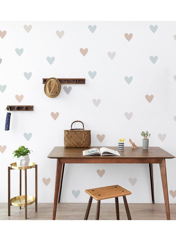 هومستر 6 عبوات (مجموع 36 قطعة) ملصقات قلوب للأطفال - ملصقات جدران لطيفة، مثالية لتزيين غرفة الأطفال، قابلة للإزالة وآمنة للأطفال - Image 5