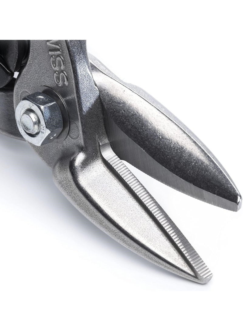 Wiss Crescent Wiss 9-3/4" Compound Action Straight & Right Cut Aviation Snips Tool - Heavy Duty Metal Cutter Scissors - M2R - Image 5