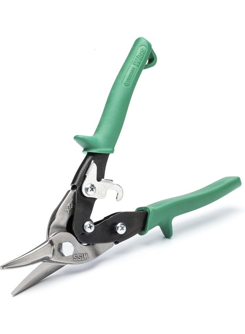 Wiss Crescent Wiss 9-3/4" Compound Action Straight & Right Cut Aviation Snips Tool - Heavy Duty Metal Cutter Scissors - M2R - Image 1