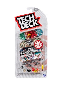 Tech Deck Tech Deck, Ultra Dlx Fingerboard 4-pack, Element Skateboards, Collectible And Customizable Mini Skateboards, Kids Toy For Ages 6 And Up  - Image 1