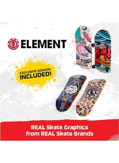 Tech Deck Tech Deck, Ultra Dlx Fingerboard 4-pack, Element Skateboards, Collectible And Customizable Mini Skateboards, Kids Toy For Ages 6 And Up  - Image 2