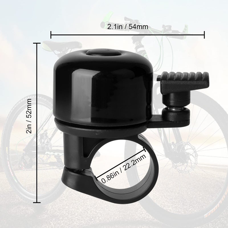 Binudum Bike Bell 2 Pack with Loud Melodious Sound Classic Mini Bicycle Bell for Kids Adults Bike Horn for Road, Mountain Bike for Scooter, MTB, BMX (Black 2 Pcs) - Image 3