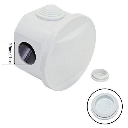 LeMotech Junction Box, ABS Plastic IP55 Water Resistant and Dustproof, Universal Electrical Enclosure, Outdoor and Indoor Project Box D3.1 x H2.4 inch (D80 x H60 mm) - Image 4