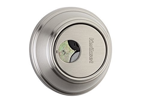 Kwikset 816 Key Control Deadbolt Lock, Round Satin Nickel Exterior Keyed Front Entry Door, Pick Resistant SmartKey Rekey Security, Single Cylinder Dead Bolt, with Microban Protection - Image 2