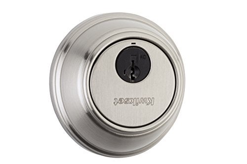 Kwikset 816 Key Control Deadbolt Lock, Round Satin Nickel Exterior Keyed Front Entry Door, Pick Resistant SmartKey Rekey Security, Single Cylinder Dead Bolt, with Microban Protection - Image 3