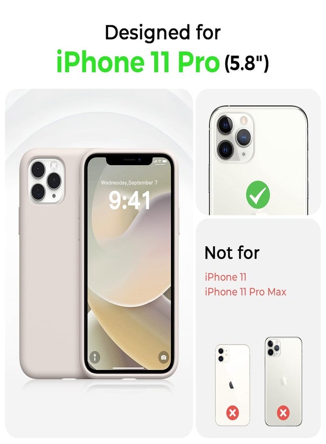 AOTESIER Liquid Silicone iPhone 11 Pro Case,Slim Fit Full Body Protection Shockproof Cover Compatible with iPhone 11 Pro，Anti-Scratch&Fingerprint Basic Drop Protection Case (Stone) - Image 5