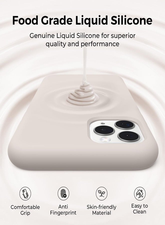 AOTESIER Liquid Silicone iPhone 11 Pro Case,Slim Fit Full Body Protection Shockproof Cover Compatible with iPhone 11 Pro，Anti-Scratch&Fingerprint Basic Drop Protection Case (Stone) - Image 4