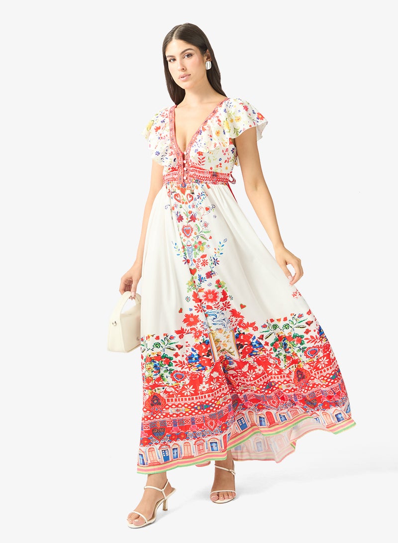 ELLA Floral Print Dress - Image 1