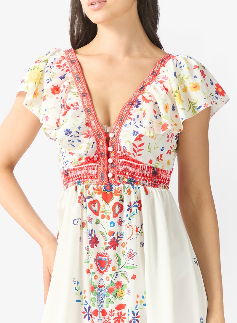ELLA Floral Print Dress - Image 3