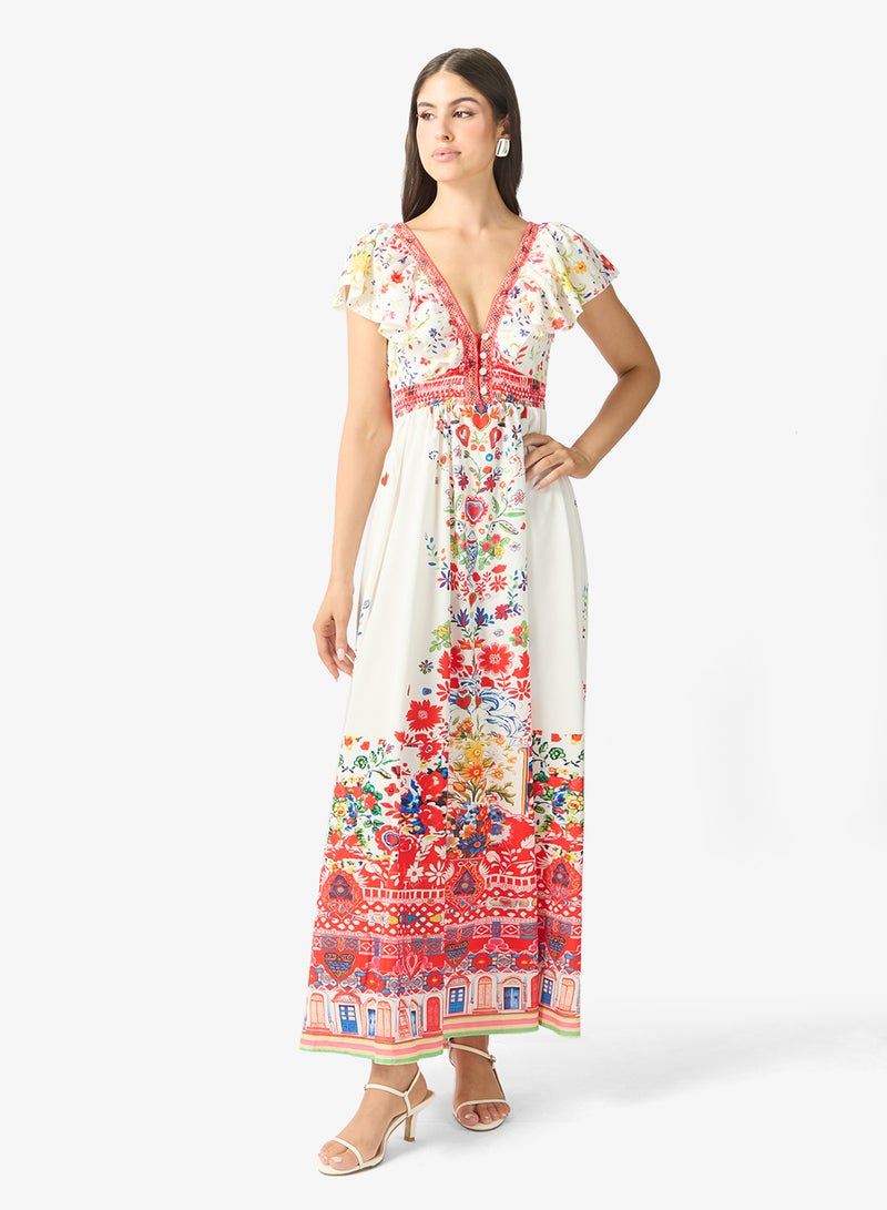 ELLA Floral Print Dress - Image 4
