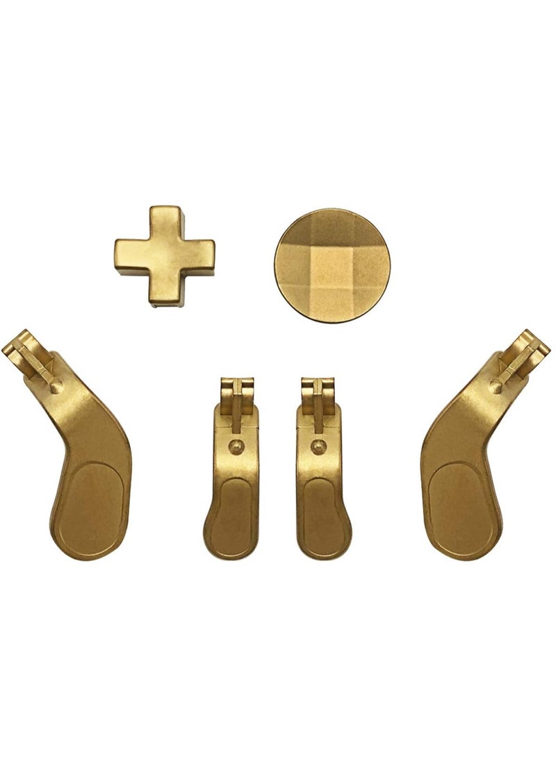 XICEN - Metal D-Pads, Paddles Hair Trigger Locks Replacement for Xbox One Elite Controller Series 2 , Series 1 (Gold) - Image 1
