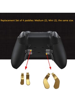 XICEN Metal D-Pads, Paddles Hair Trigger Locks Replacement for Xbox One Elite Controller Series 2 , Series 1 (Gold)  - Image 3
