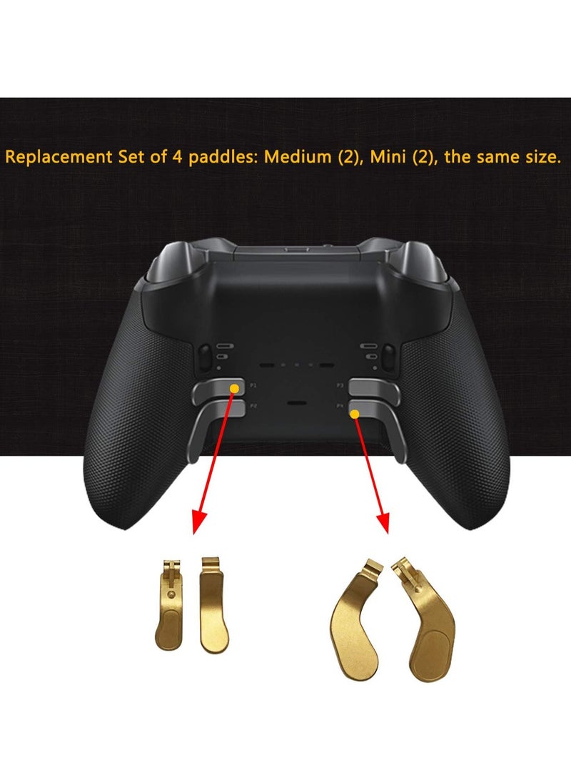 XICEN - Metal D-Pads, Paddles Hair Trigger Locks Replacement for Xbox One Elite Controller Series 2 , Series 1 (Gold) - Image 1
