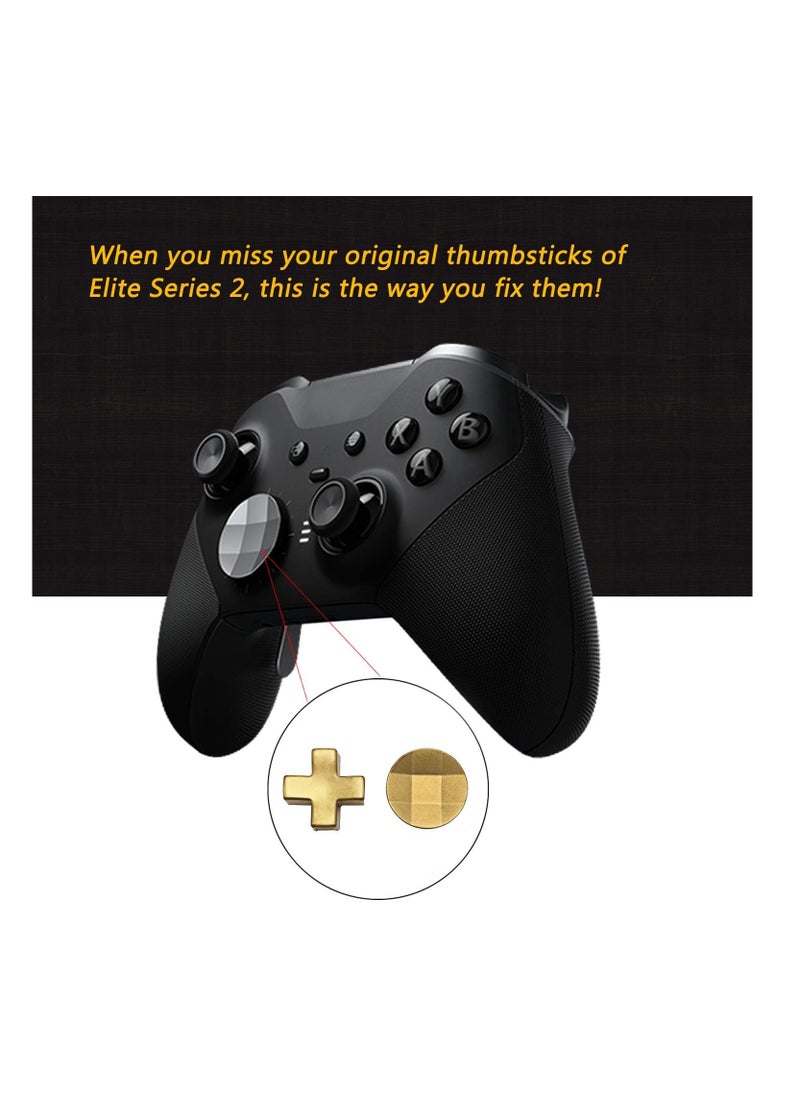 XICEN - Metal D-Pads, Paddles Hair Trigger Locks Replacement for Xbox One Elite Controller Series 2 , Series 1 (Gold) - Image 1