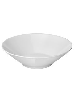 ESTABLISHER ESTABLISHER Deep PlateBowl Angled Sides White 22 cm 9 inches Versatile Ceramic Bowl for Pasta Soups Salads and Everyday Meals Elegant and Practical Design for Kitchen and Dining  - Image 1