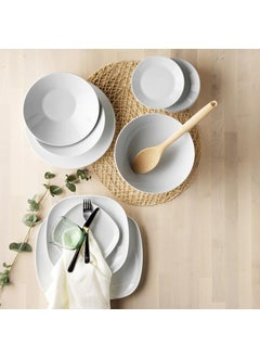 ESTABLISHER ESTABLISHER Deep PlateBowl Angled Sides White 22 cm 9 inches Versatile Ceramic Bowl for Pasta Soups Salads and Everyday Meals Elegant and Practical Design for Kitchen and Dining  - Image 4