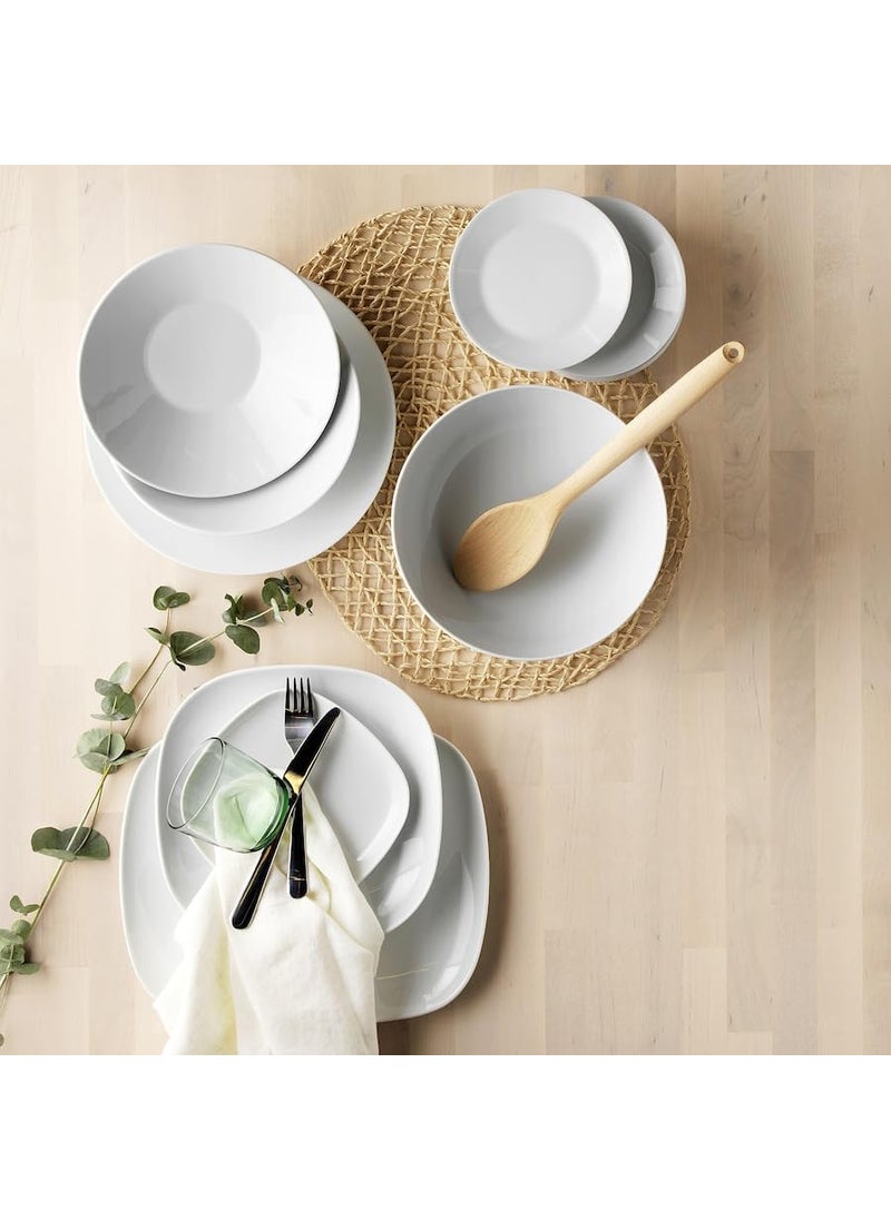 ESTABLISHER ESTABLISHER Deep PlateBowl Angled Sides White 22 cm 9 inches Versatile Ceramic Bowl for Pasta Soups Salads and Everyday Meals Elegant and Practical Design for Kitchen and Dining  - Image 4