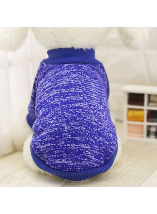Generic Casual Winter Sweater With Hoodie Dark Blue M  - Image 3