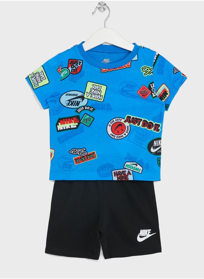 Nike - Infant Nsw All Over Printed T-shirt And Shorts Set - Image 1