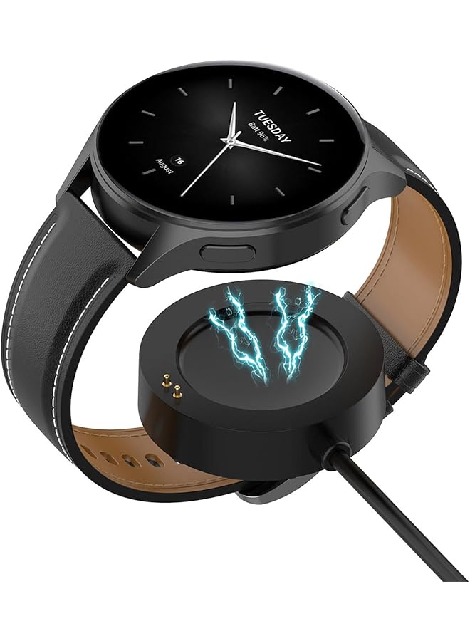 إيروريكس كابل قاعدة شحن بديل متوافق مع ساعة Xiaomi Watch S3 وساعة H1 وساعة 2 Pro وساعة S2 وكابل USB وحامل شاحن مغناطيسي وملحقات الساعة الذكية بطول 1 متر و3.3 قدم - Image 3
